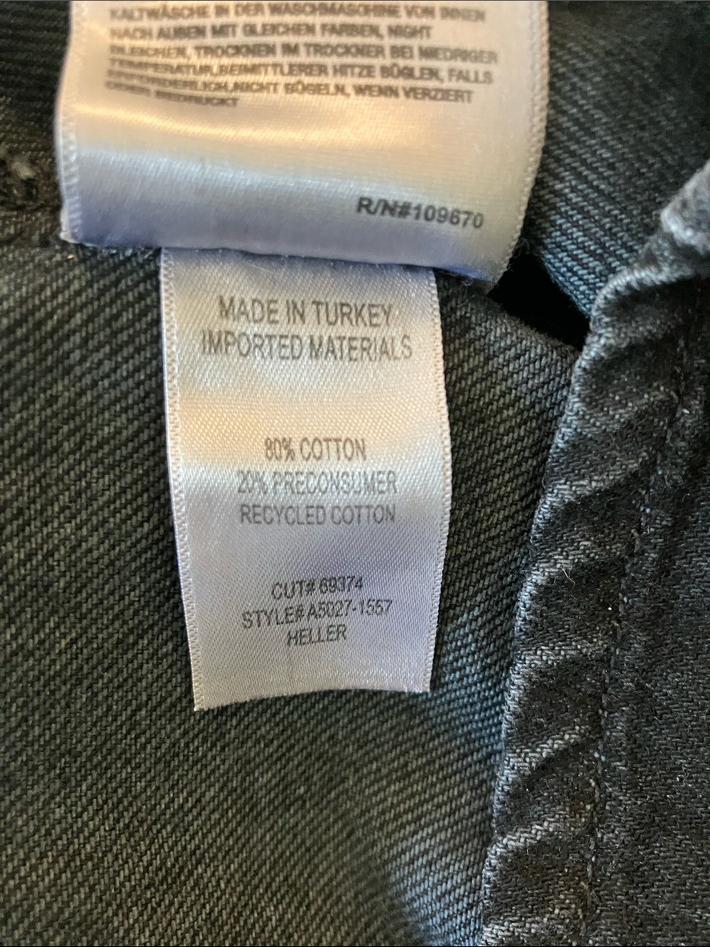 AGOLDE Heller Black Faded Denim Vest Close-Fitting Tailored Women’s Size L EUC - Picture 12 of 12